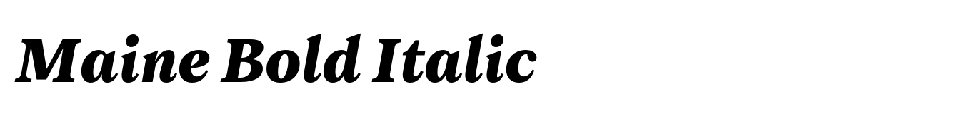 Maine Bold Italic